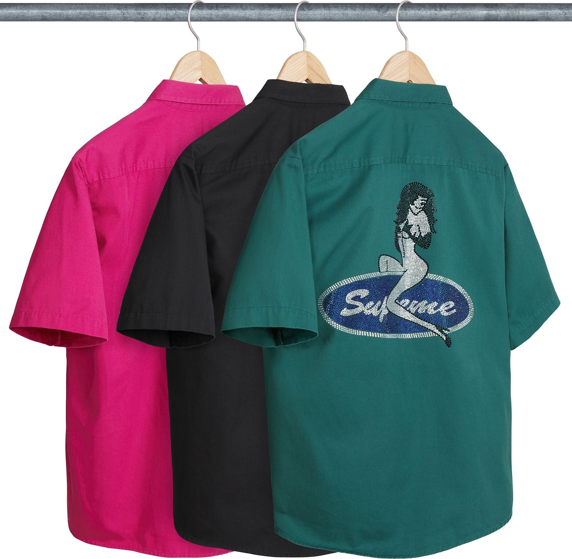 Rhinestone Pin Up S/S Work Shirt